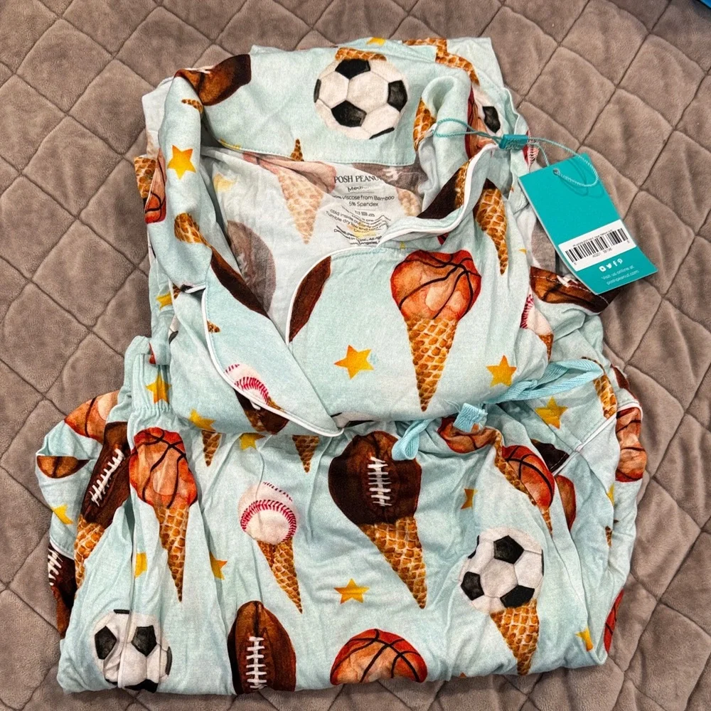 Women’s Posh Peanut Sports Print Pajamas - Picture 1 of 2